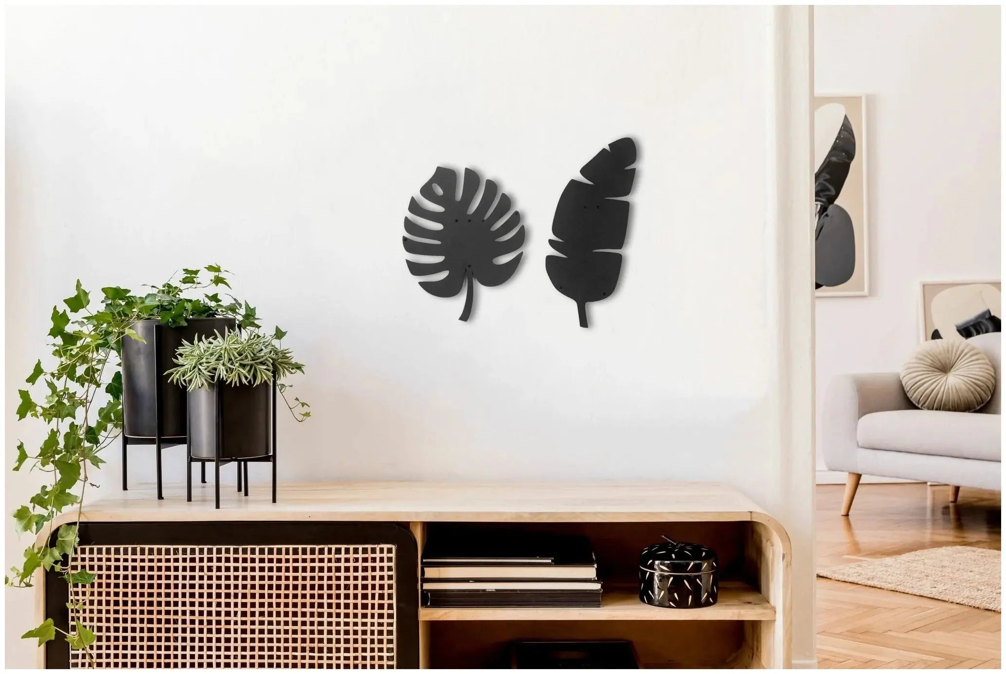 monstera decor Foliage Metal Wall Art Set / 2 – Rusper & Pines