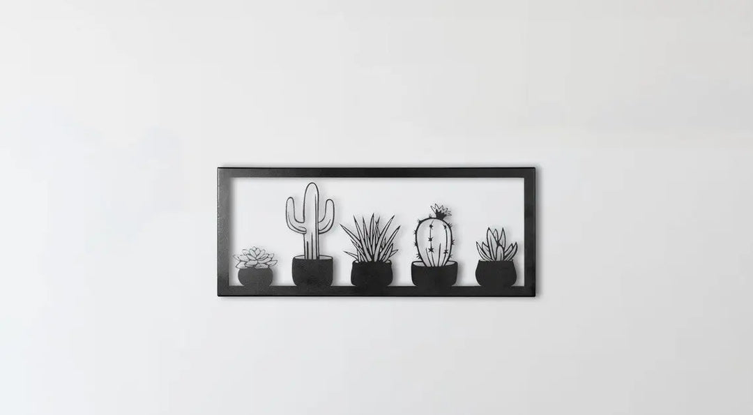 Cactus Picture Frame Metal Wall Art Rusper & Pines