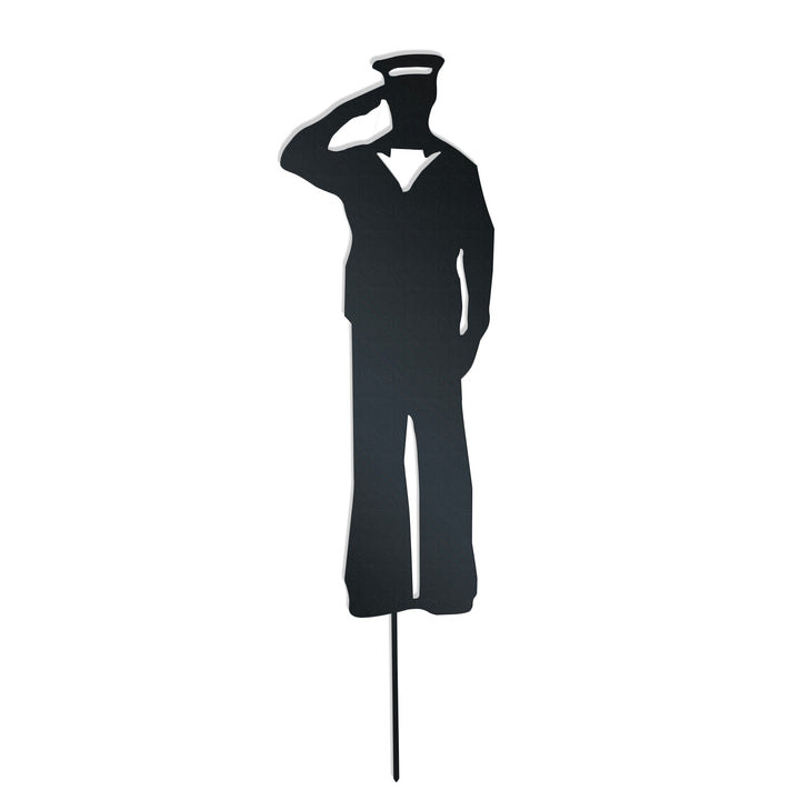 Metal Sailor Silhouette 60cm- Garden Decor. Navy. Gift.