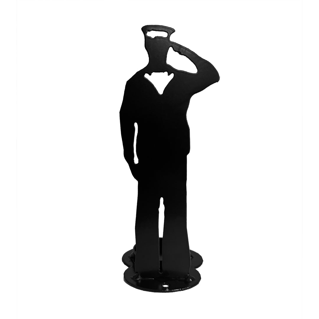Lest We Forget Metal Sailor Silhouette Tea Light Holder- Home Remembrance Decor