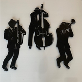 Jazz Trio Metal Wall Art - Set/3