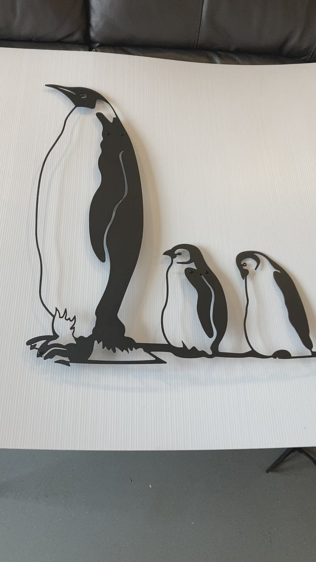 Penguin Family - Metal Wall Art