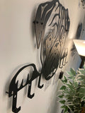 Pug - Metal wall Art and Hanger