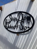 Strip Dip Take A Sip- Metal Wall Art