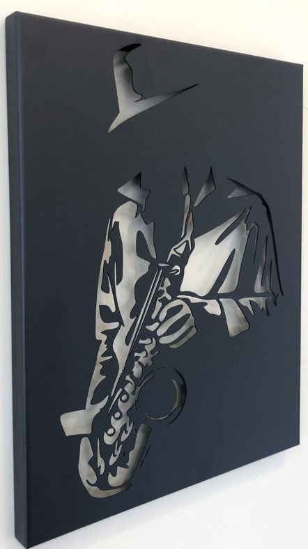 The Saxophonist - Metal Wall Art