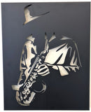 The Saxophonist - Metal Wall Art