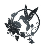 Humming Bird & Flower - Metal Wall Art