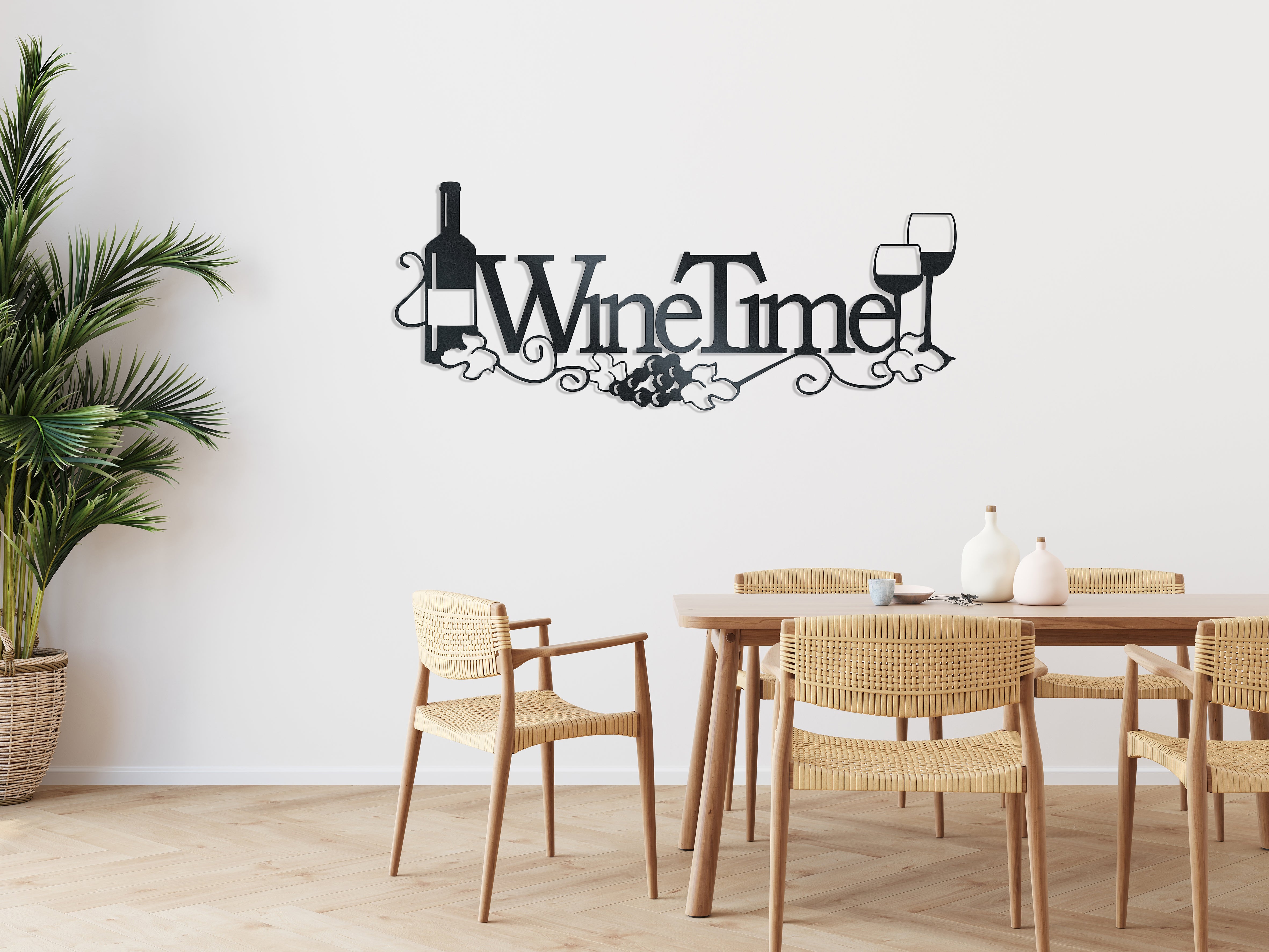 Wine Time - Metal Wall Art