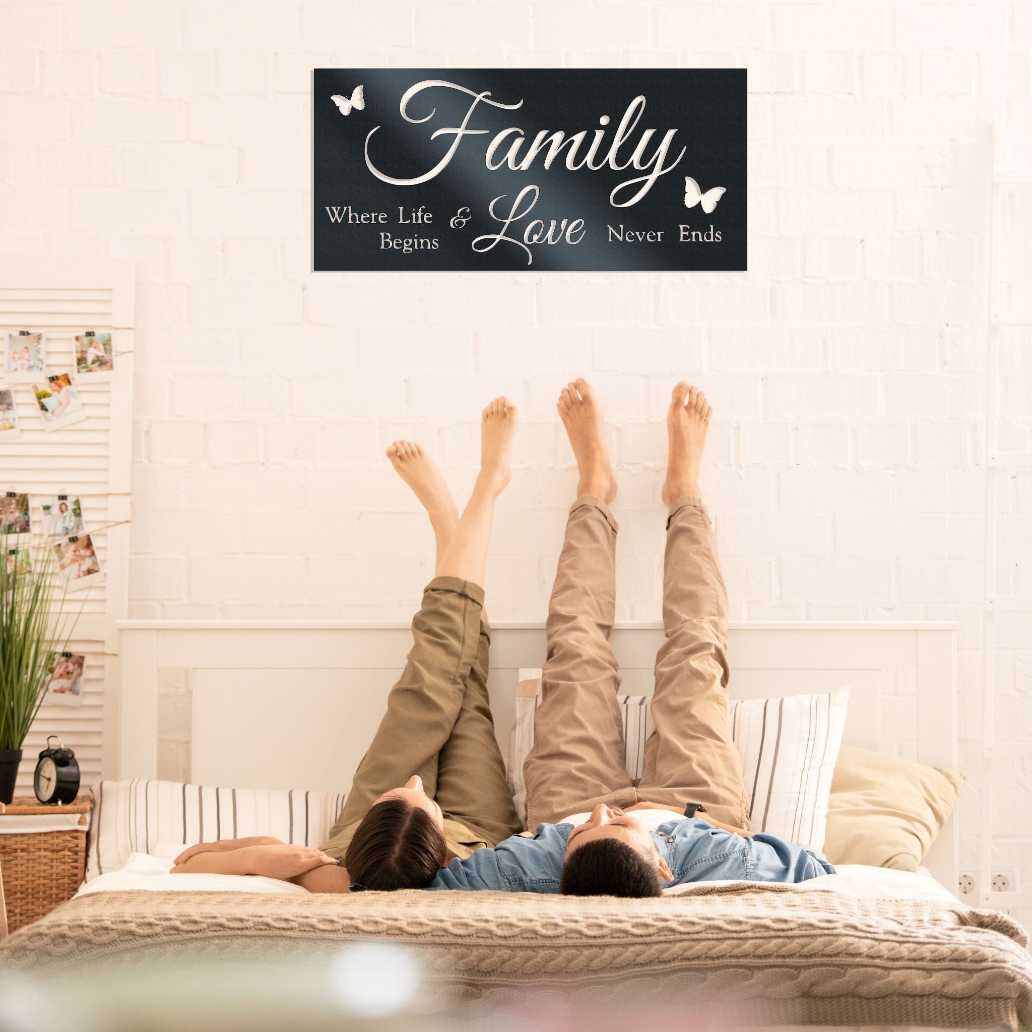 Family is where life begins - Metal Wall Art
