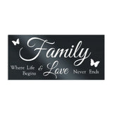 Family is where life begins - Metal Wall Art