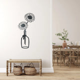 Gerbera in Vase - Metal Wall Art