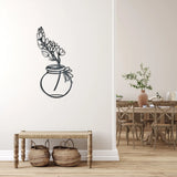 Flower in a Vase - Metal Wall Art