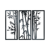 Creative bamboo designs wall art in three panels