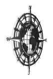 World Map  Compass- Metal Wall Art